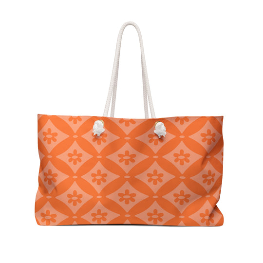 Geometric Flower Weekender Bag