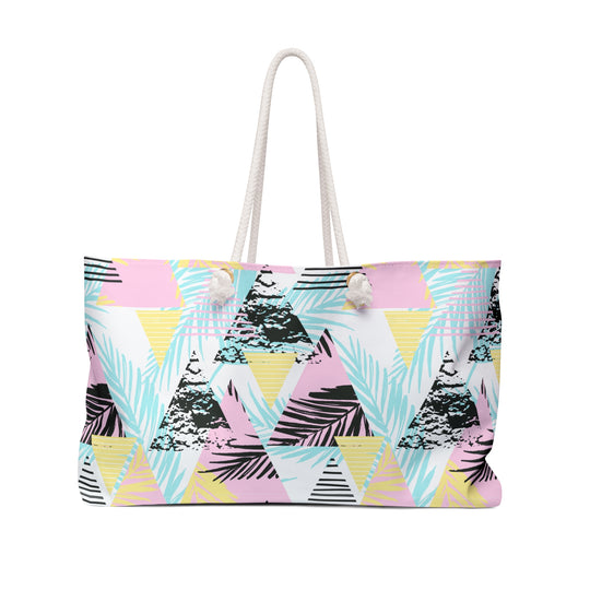 Geometric Palms Weekender Bag