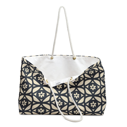 Geometric Flower Weekender Bag