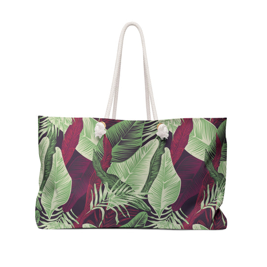 Tropical Foliage Weekender Bag