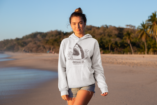 Great White - Unisex Ecosmart Hooded Sweatshirt