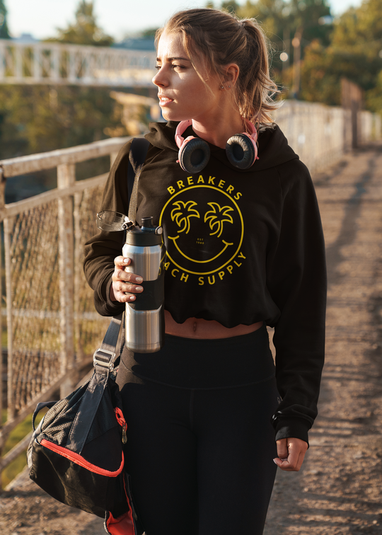 Smiley Palms Women’s Lightweight Cropped Hoodie