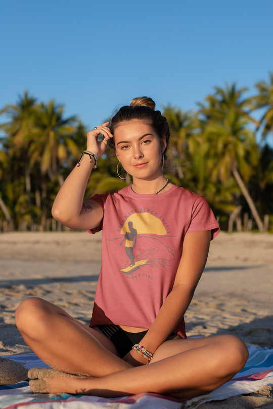 Retro Surfer Women’s Triblend Short Sleeve Crew