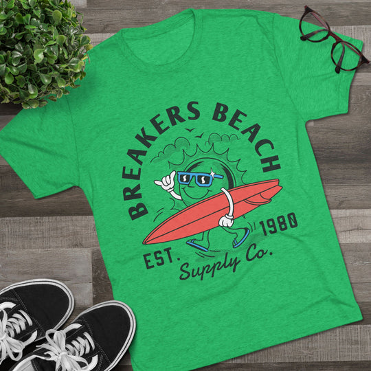 Breakers Beach Surf Tee — Vintage Surfboard Graphic "Breakers Beach Est. 1980"