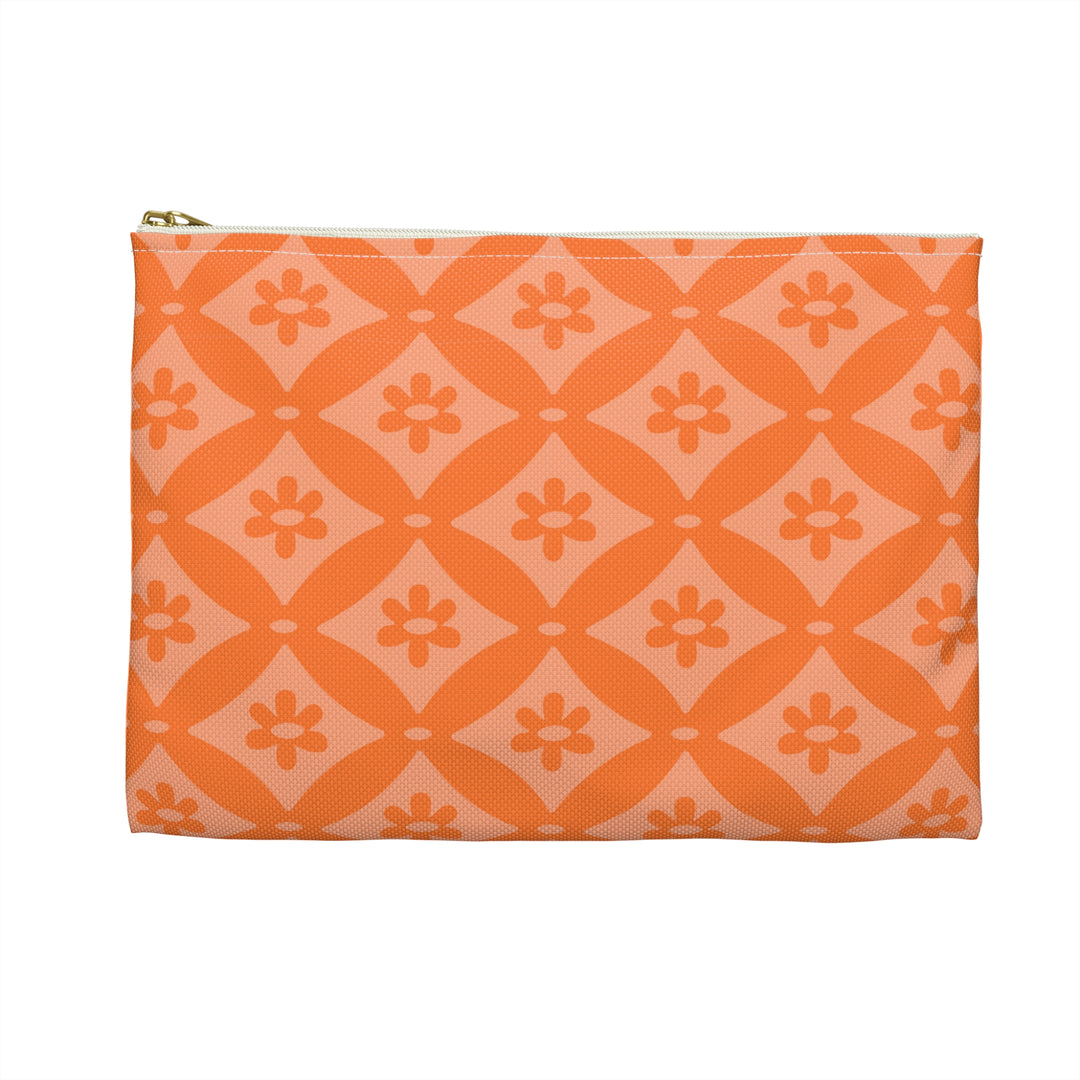 Geometric Flower Accessory Pouch