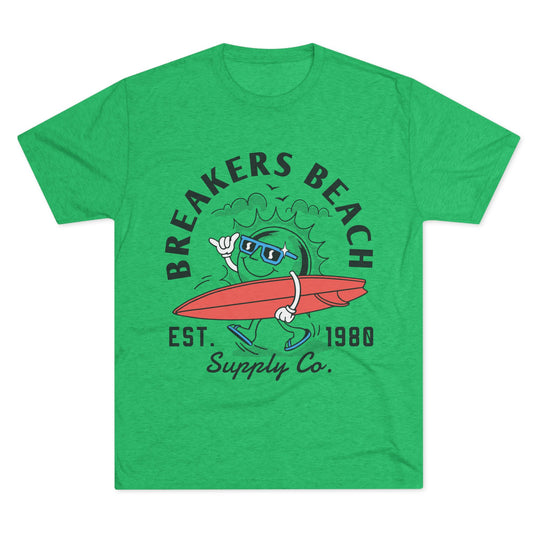 Breakers Beach Surf Tee — Vintage Surfboard Graphic "Breakers Beach Est. 1980"