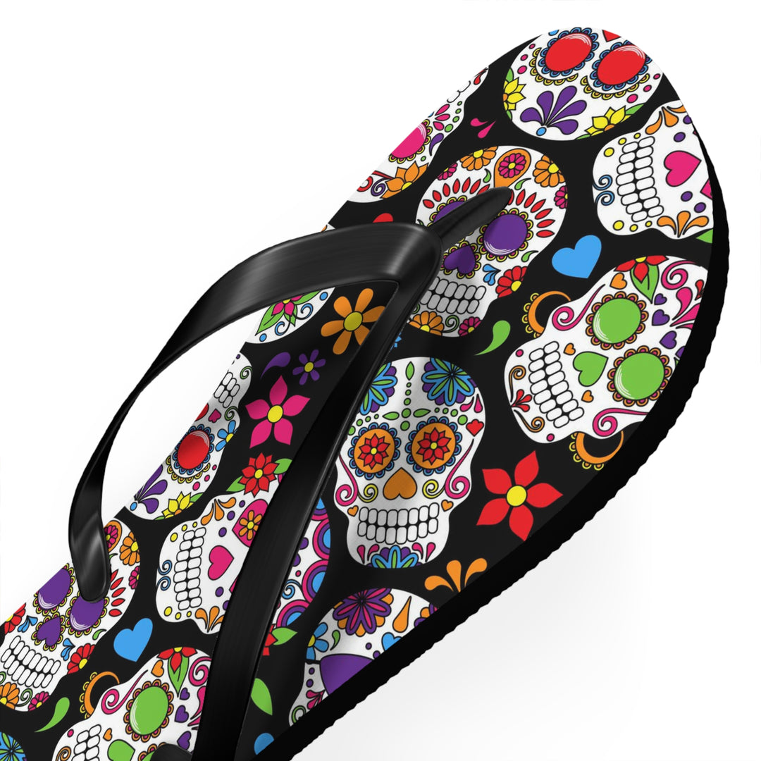 Day Of The Dead Flip Flops