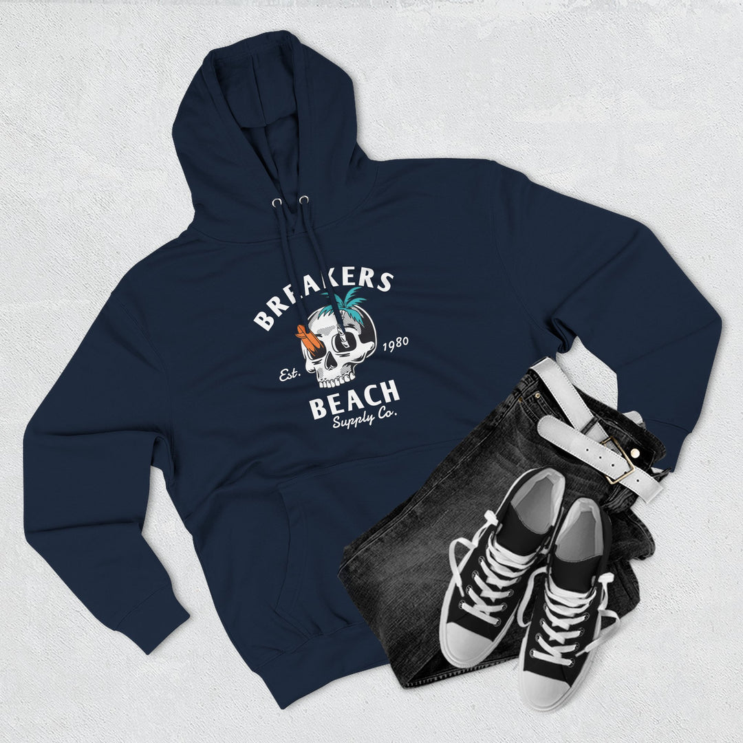 Skull Palm Hoodie — Tropical Skull Graphic Fleece Hoodie