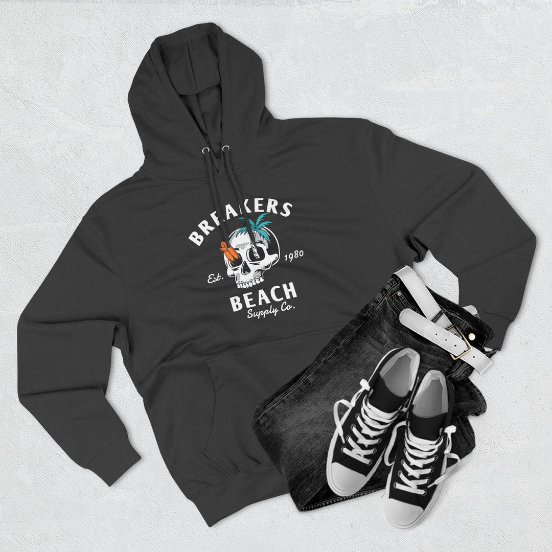 Skull Palm Hoodie — Tropical Skull Graphic Fleece Hoodie