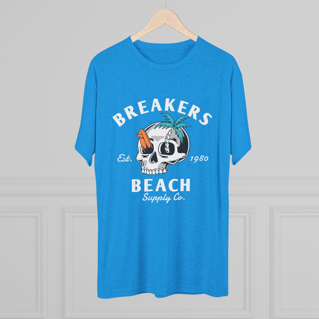 Breakers Beach Skull Tee – Vintage Surf Palm Graphic Shirt