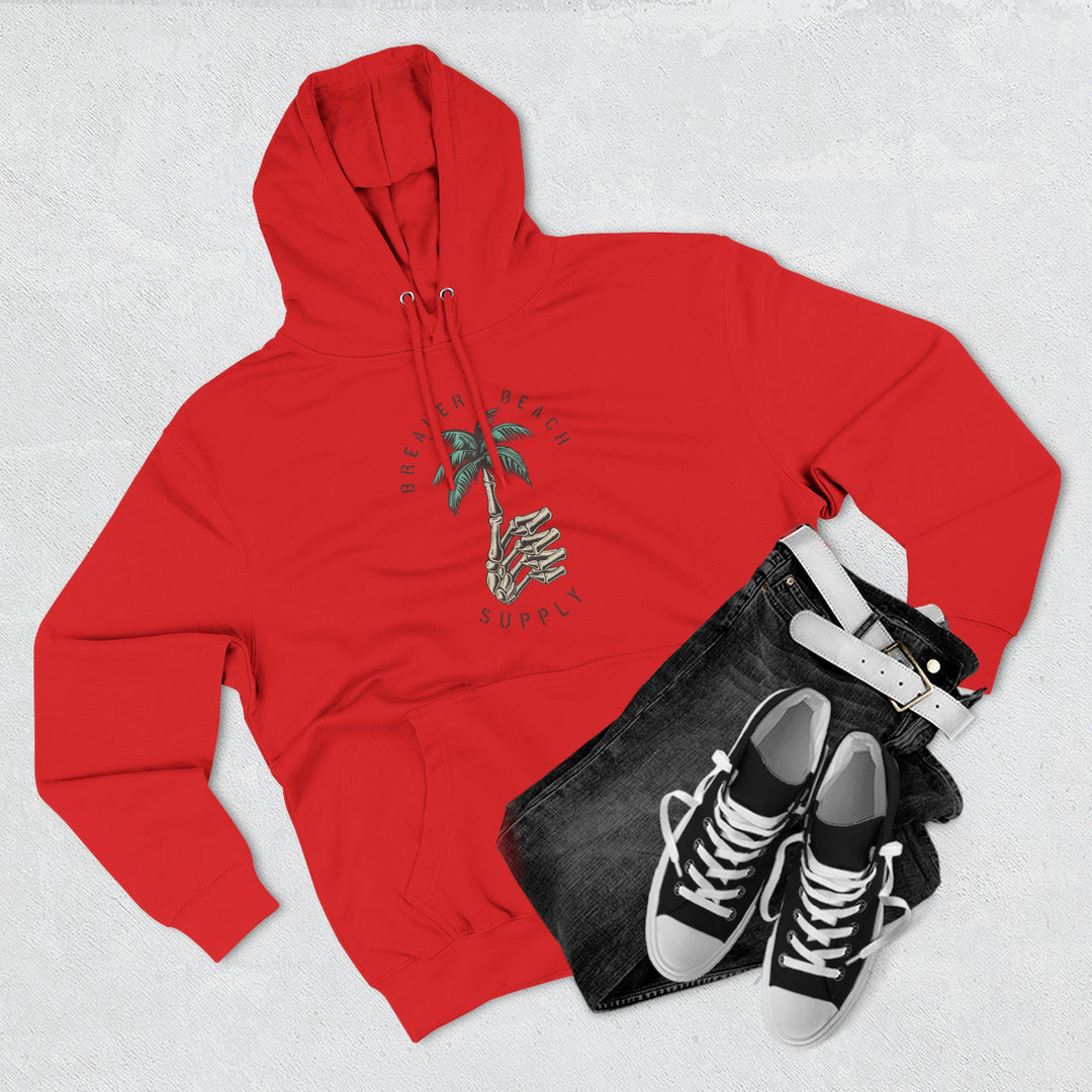 Palm Tree Graphic Hoodie — Coastal Beach Supply Fleece Sweatshirt