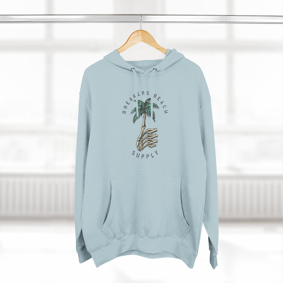 Palm Tree Graphic Hoodie — Coastal Beach Supply Fleece Sweatshirt