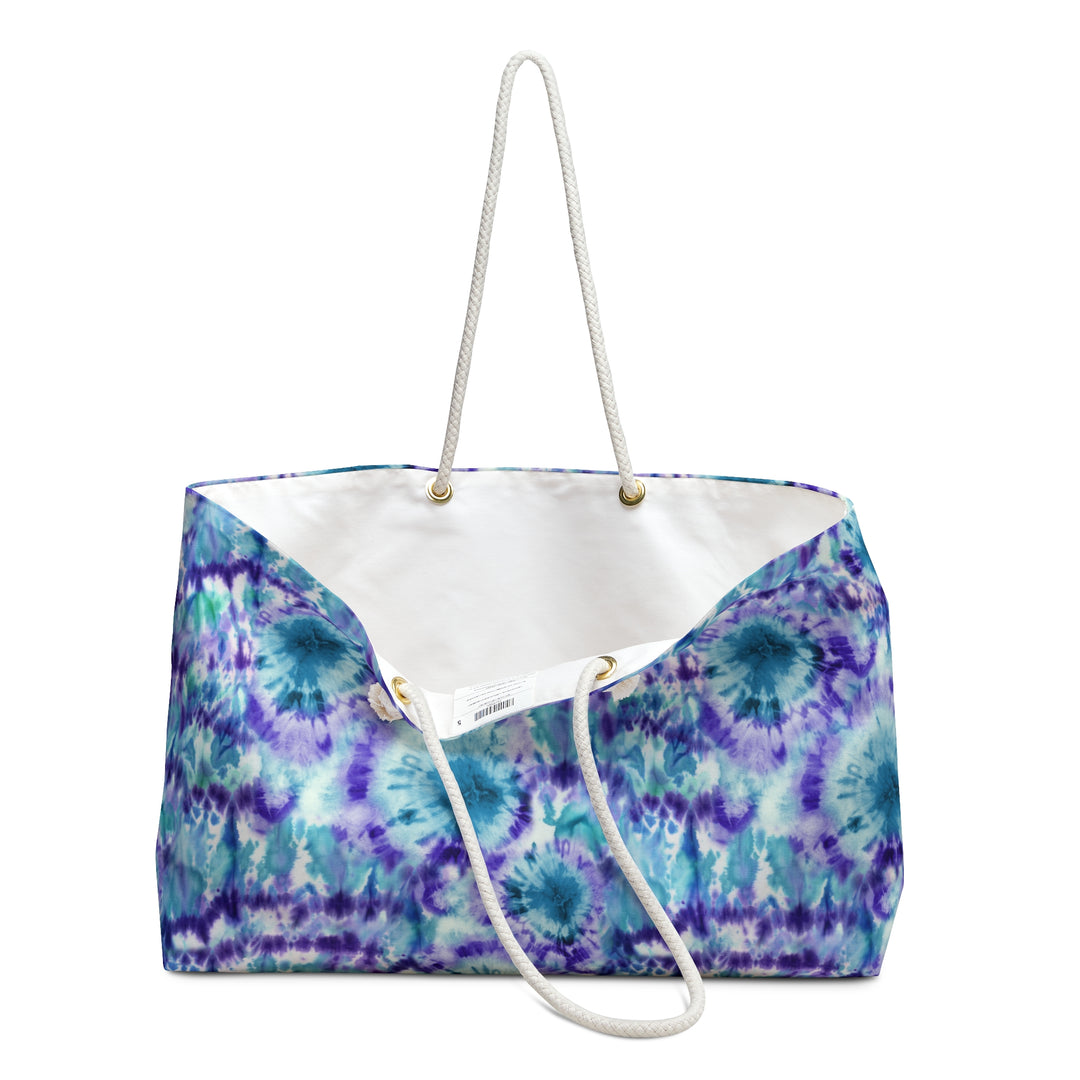 Purple & Blue Tie Dye Weekender Bag