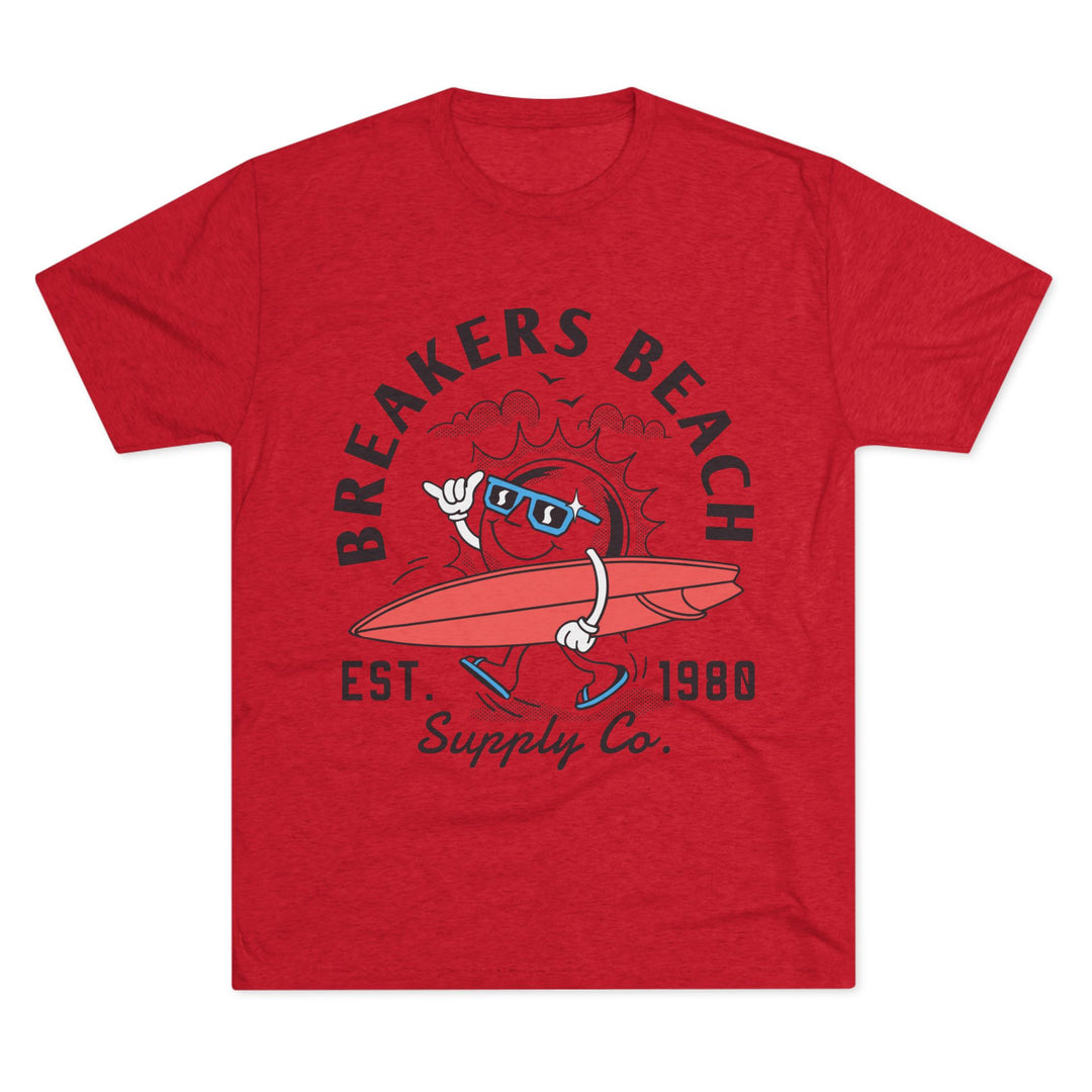 Breakers Beach Surf Tee — Vintage Surfboard Graphic "Breakers Beach Est. 1980"