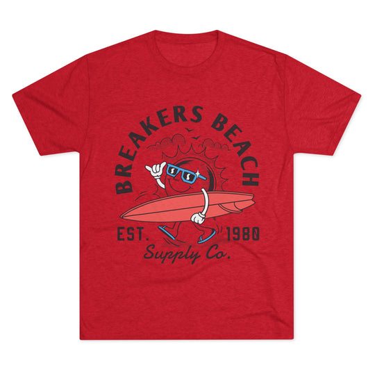 Breakers Beach Surf Tee — Vintage Surfboard Graphic "Breakers Beach Est. 1980"