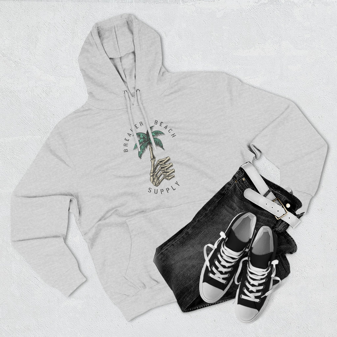 Palm Tree Graphic Hoodie — Coastal Beach Supply Fleece Sweatshirt