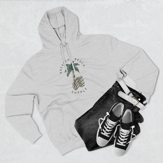 Palm Tree Graphic Hoodie — Coastal Beach Supply Fleece Sweatshirt