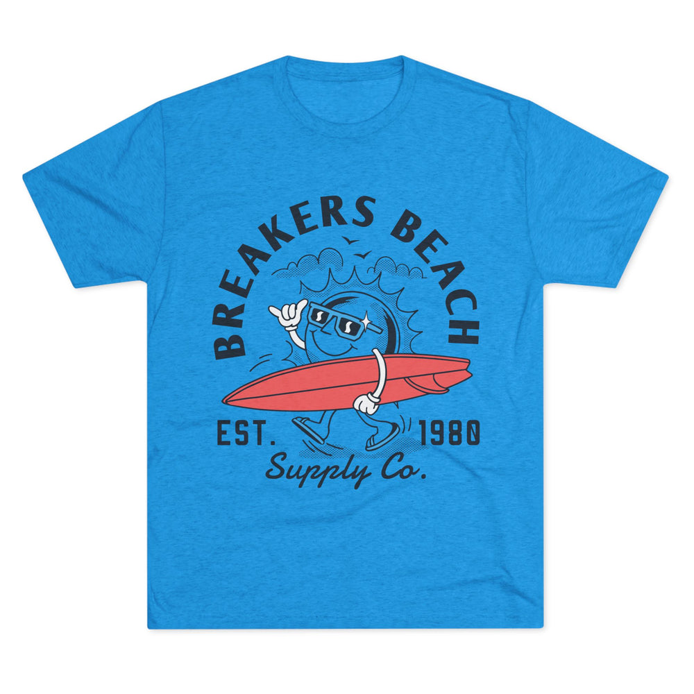 Breakers Beach Surf Tee — Vintage Surfboard Graphic "Breakers Beach Est. 1980"