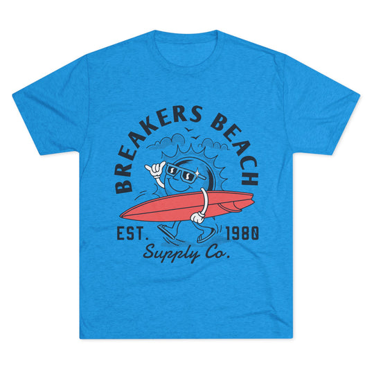 Breakers Beach Surf Tee — Vintage Surfboard Graphic "Breakers Beach Est. 1980"