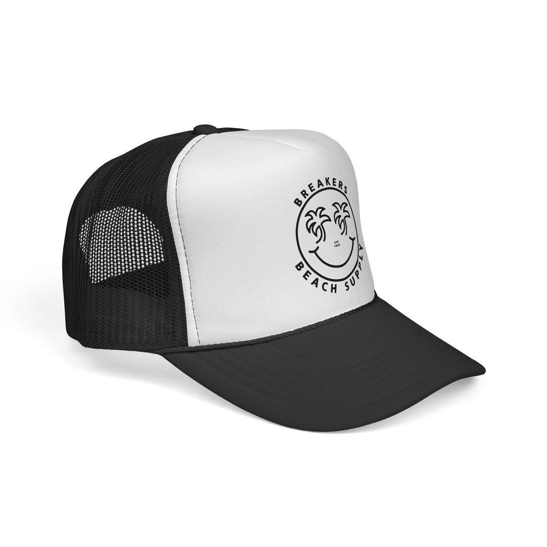 Breakers Beach Supply Trucker Cap – Smiley Palm Tree Mesh Hat