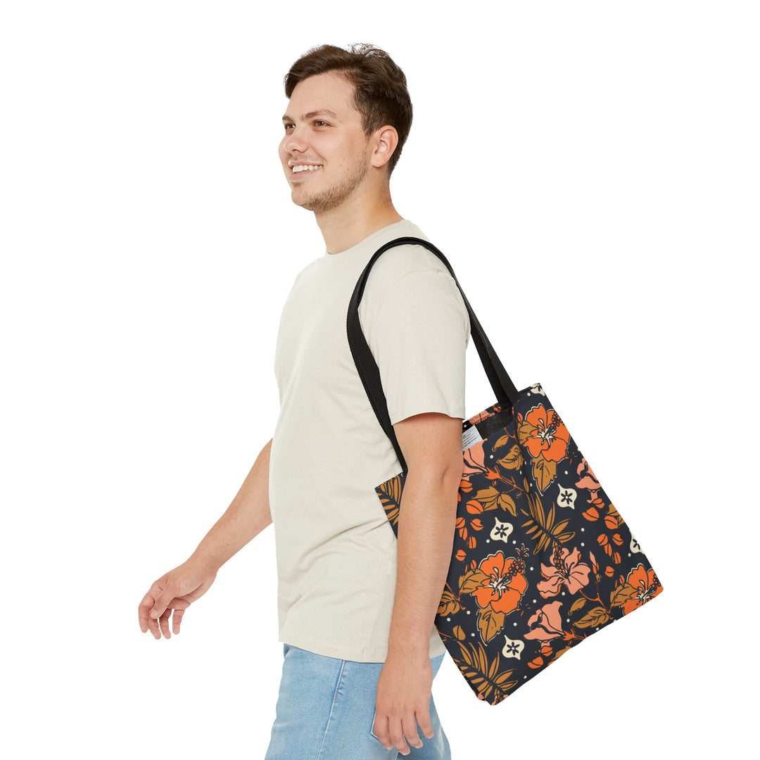 Retro Hibiscus Tote Bag