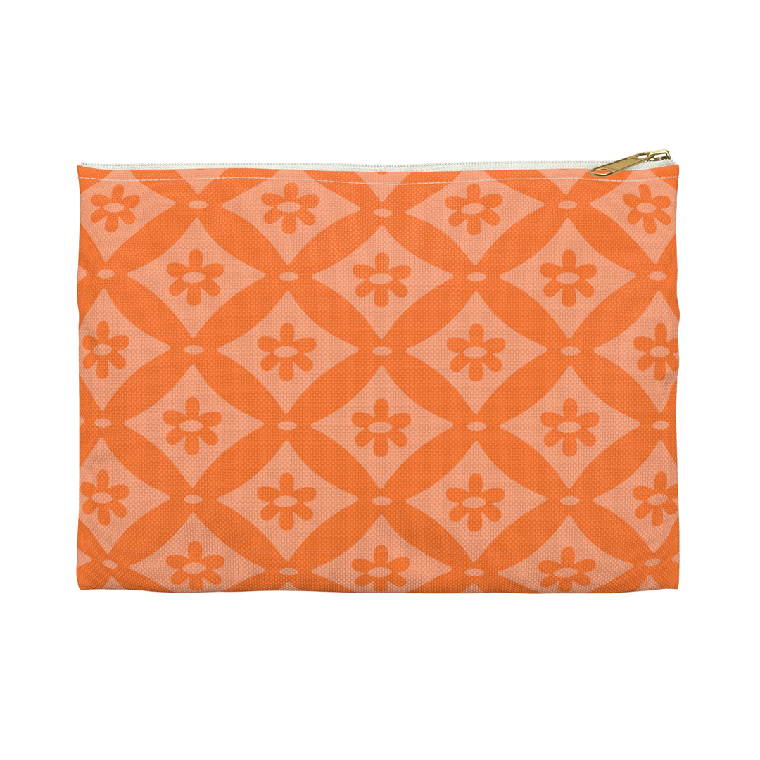 Geometric Flower Accessory Pouch