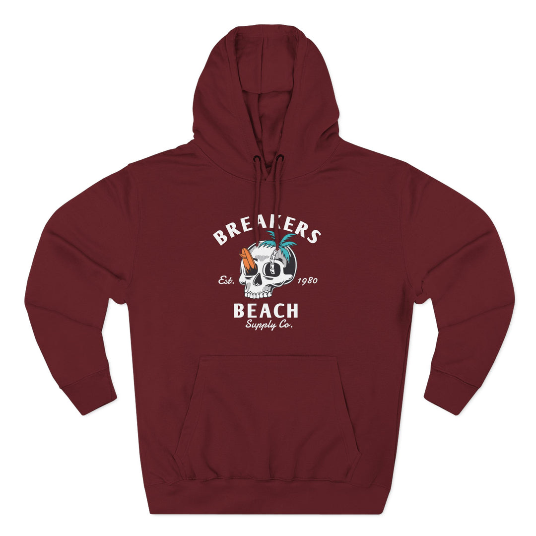 Skull Palm Hoodie — Tropical Skull Graphic Fleece Hoodie
