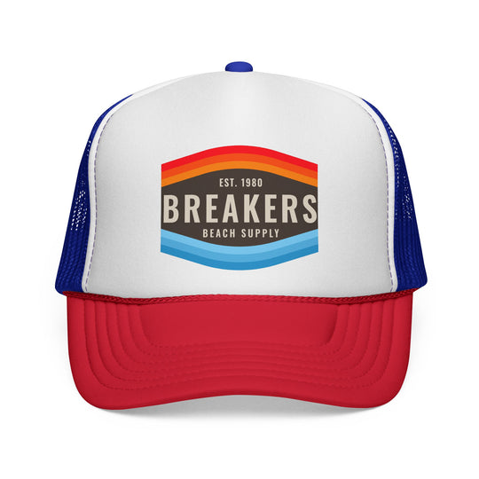 Breakers Beach Supply Trucker Cap — Retro Surf Logo Hat