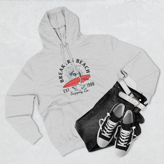Beach Surf Hoodie — Breakers Beach Retro Surfboard Design