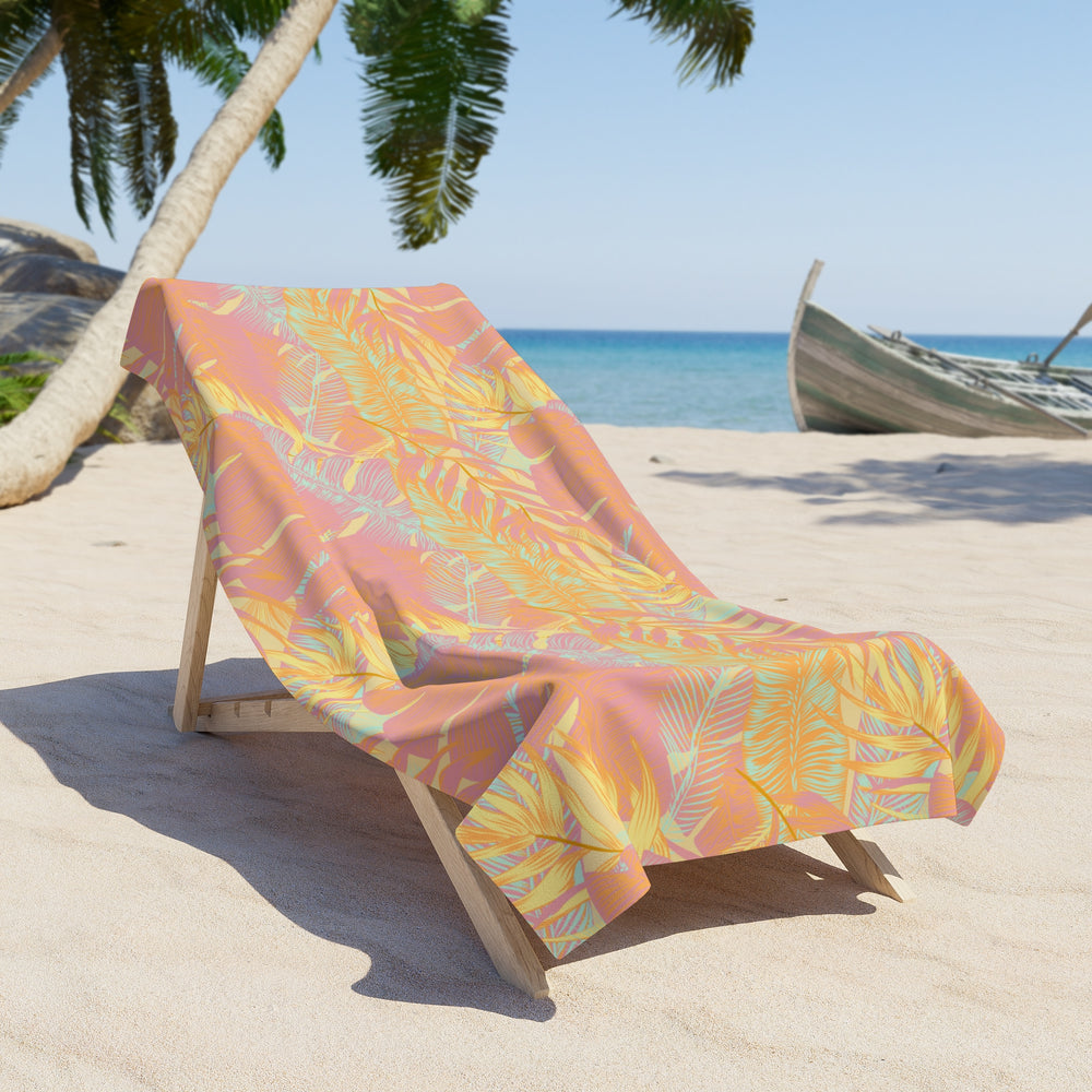 Tropical Foliage Beach Towel