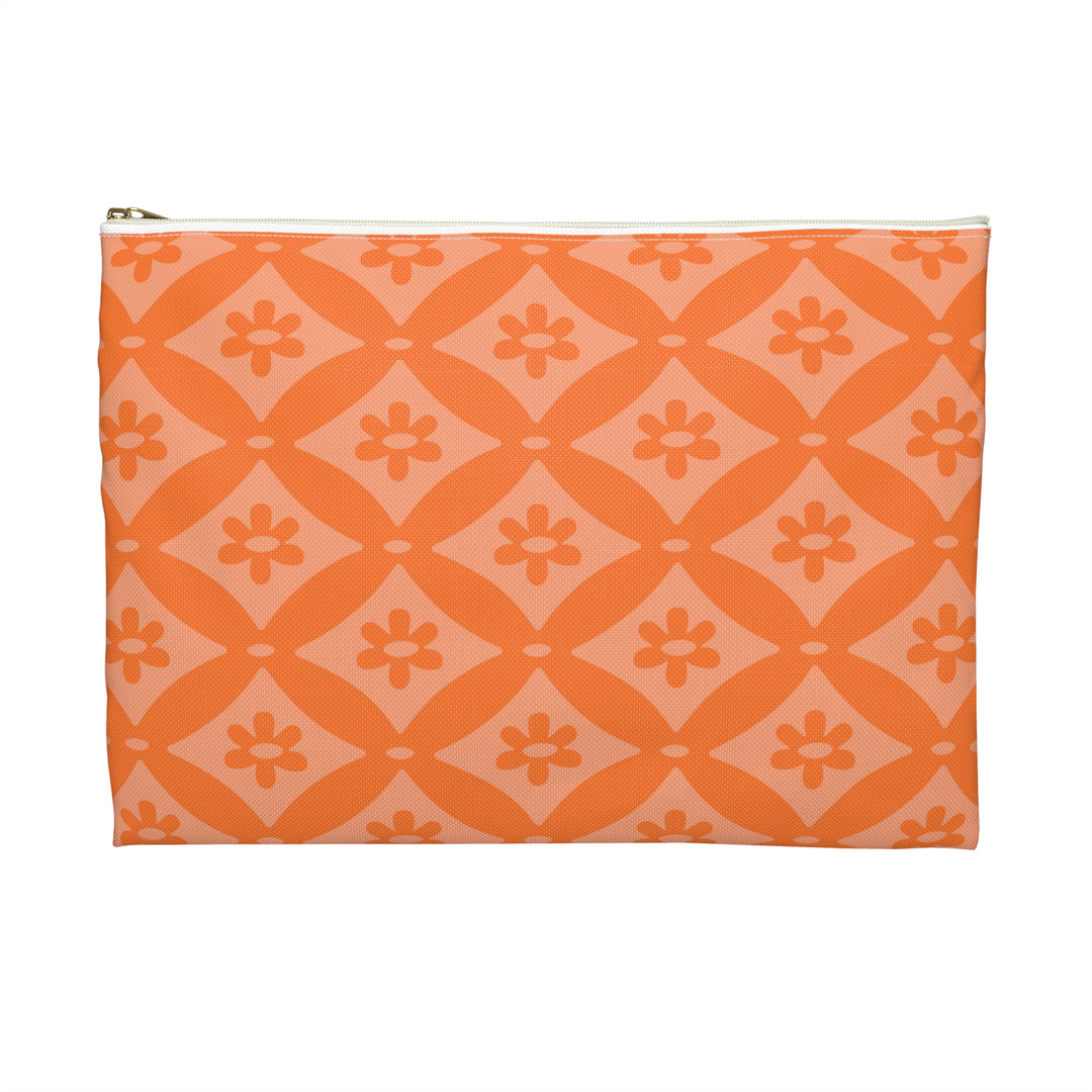 Geometric Flower Accessory Pouch