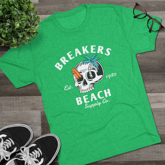 Breakers Beach Skull Tee – Vintage Surf Palm Graphic Shirt