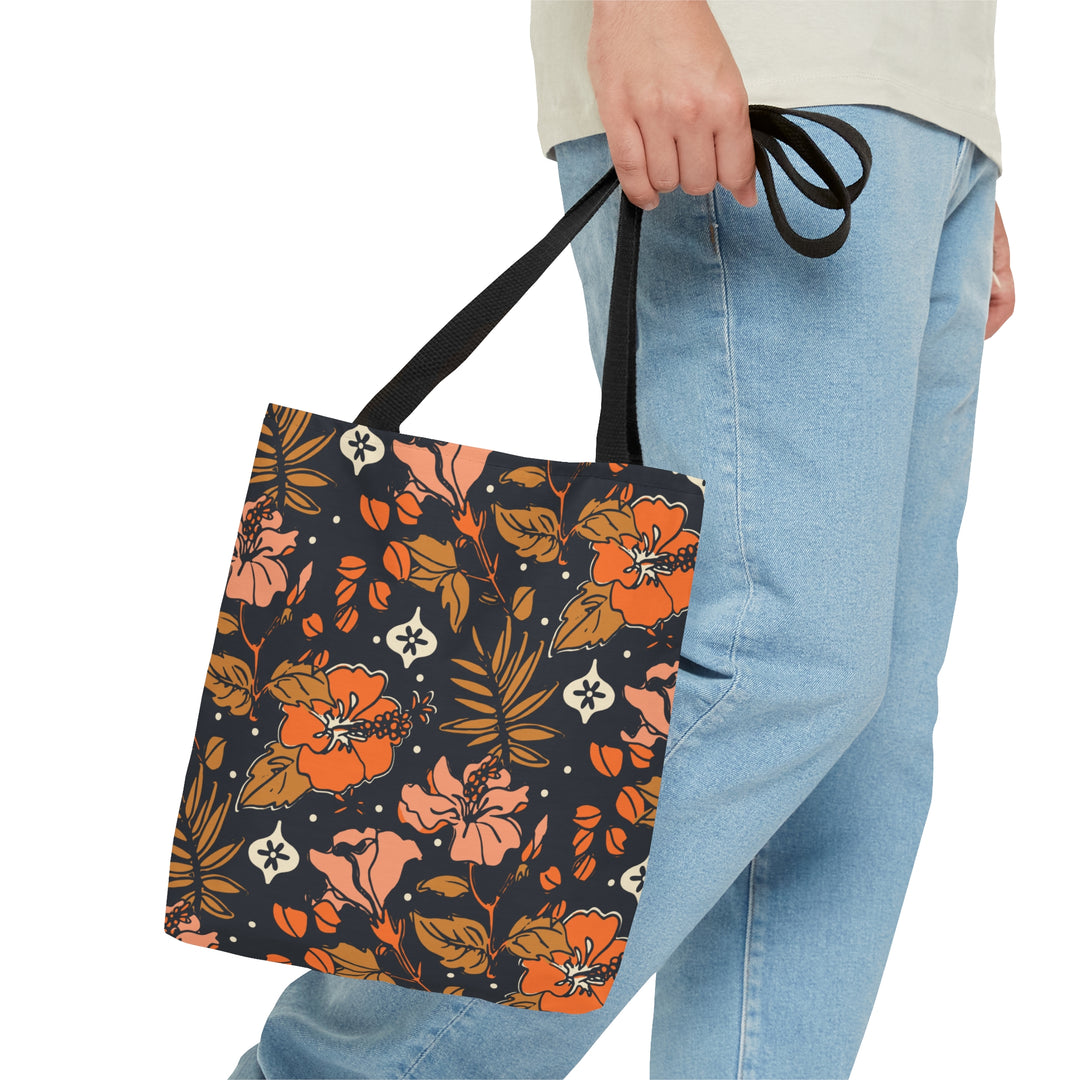 Retro Hibiscus Tote Bag