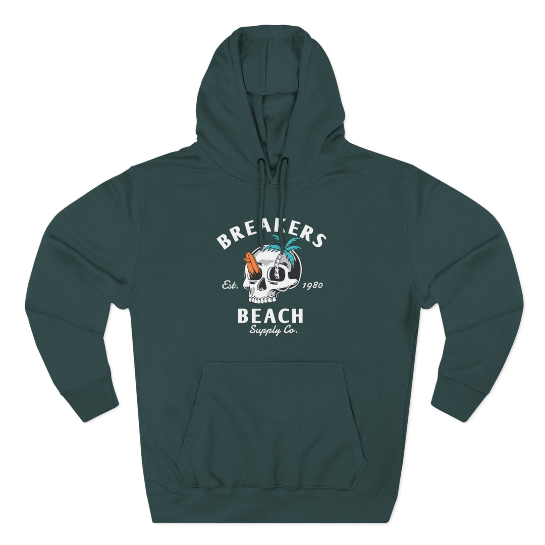 Skull Palm Hoodie — Tropical Skull Graphic Fleece Hoodie