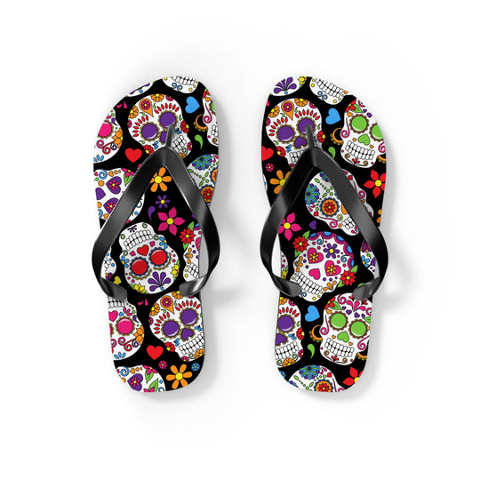 Day Of The Dead Flip Flops