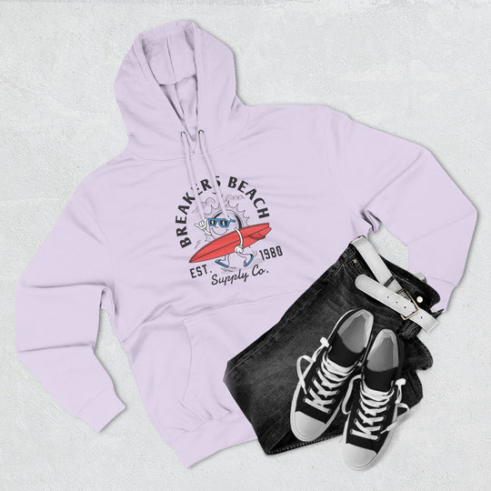 Beach Surf Hoodie — Breakers Beach Retro Surfboard Design