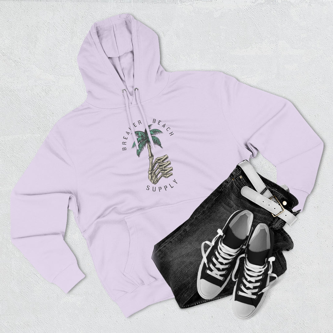 Palm Tree Graphic Hoodie — Coastal Beach Supply Fleece Sweatshirt