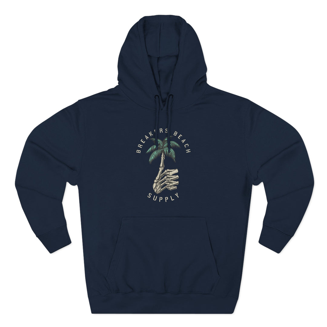 Palm Tree Graphic Hoodie — Coastal Beach Supply Fleece Sweatshirt