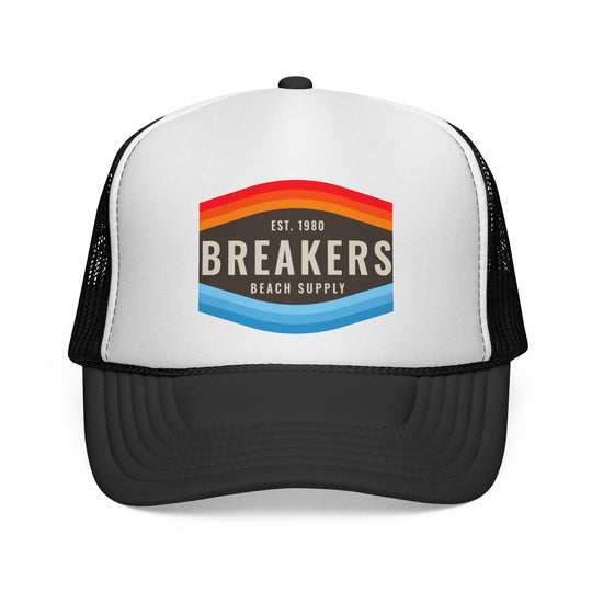 Breakers Beach Supply Trucker Cap — Retro Surf Logo Hat