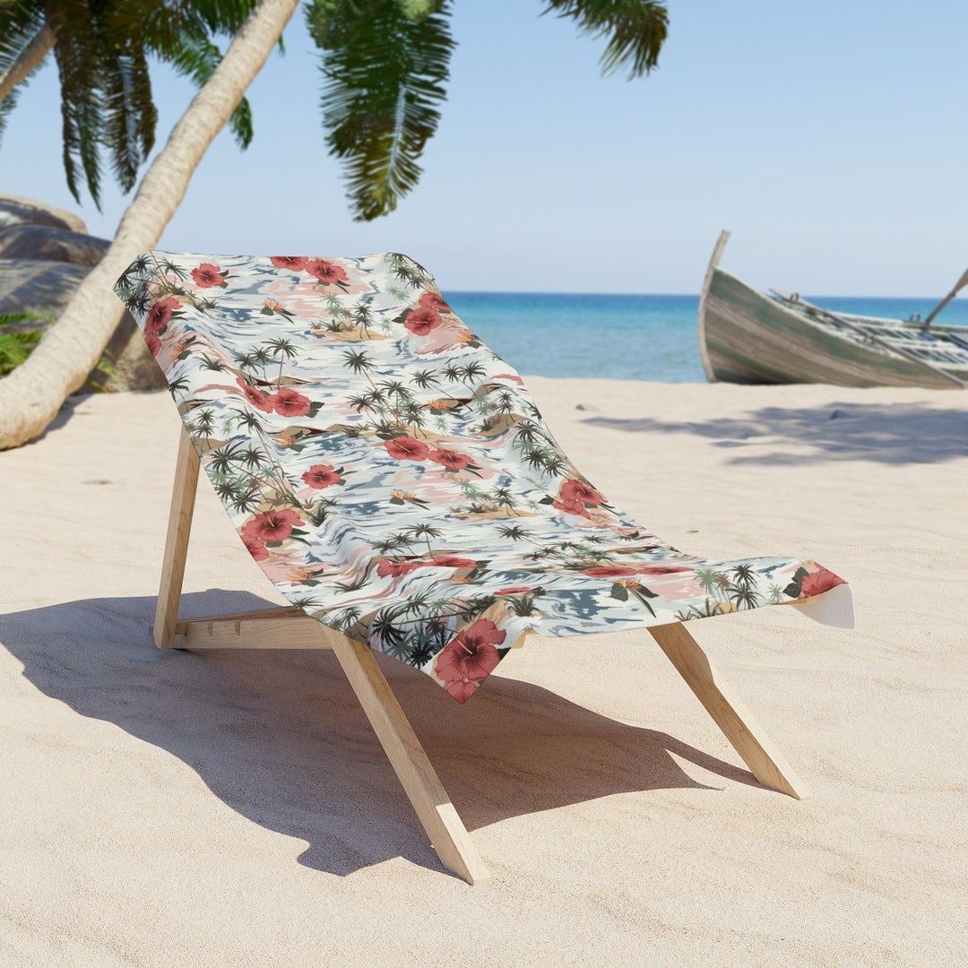 Tropical Print Beach Towel