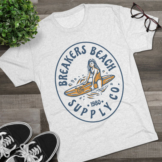 Breakers Beach Supply Co. Surf Tee — Vintage Surfer Graphic T-Shirt