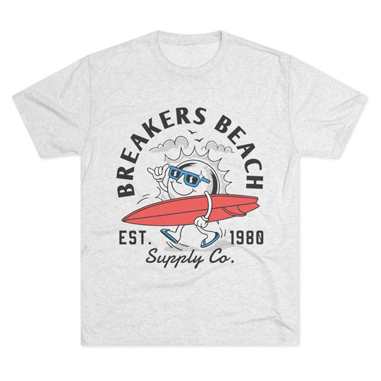Breakers Beach Surf Tee — Vintage Surfboard Graphic "Breakers Beach Est. 1980"