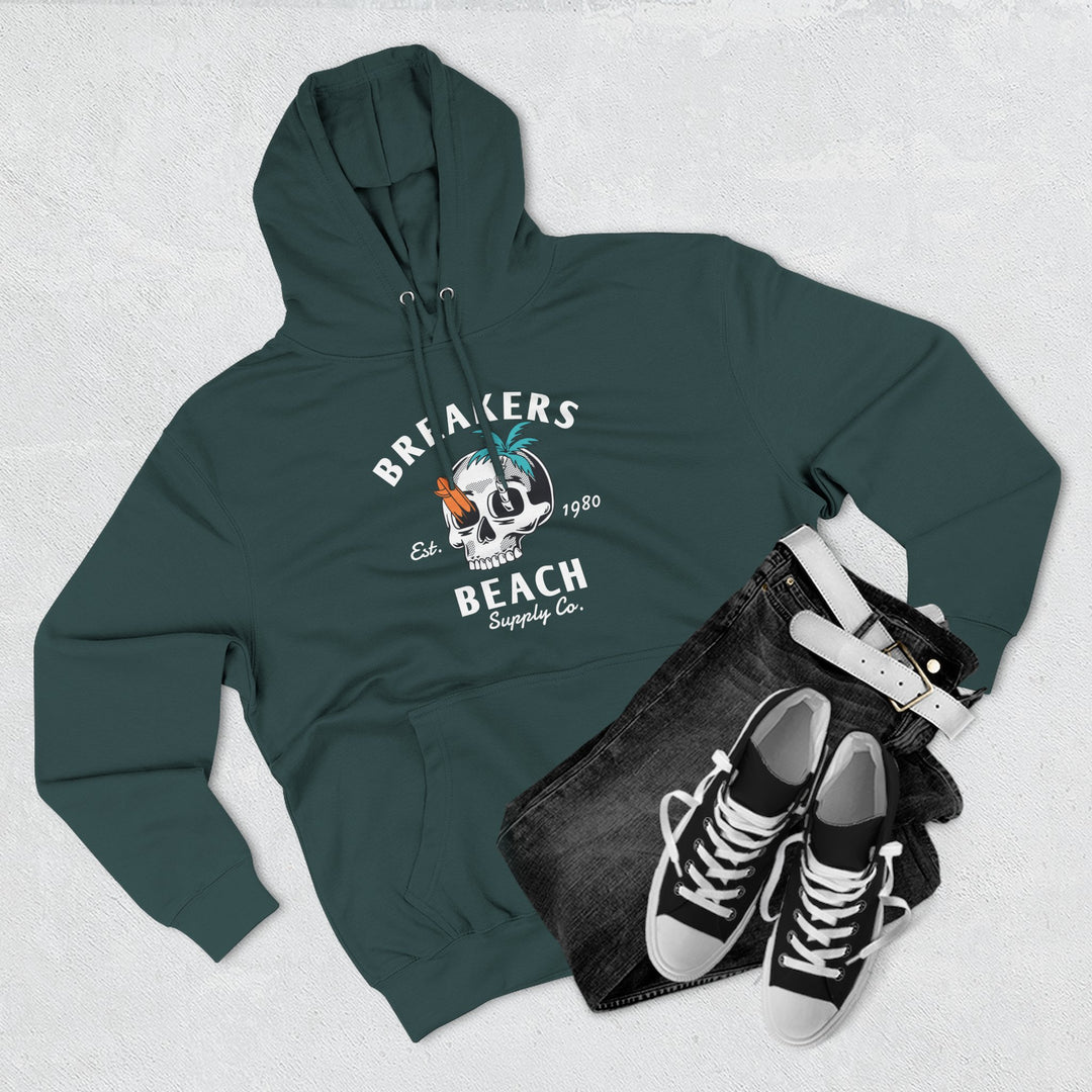 Skull Palm Hoodie — Tropical Skull Graphic Fleece Hoodie