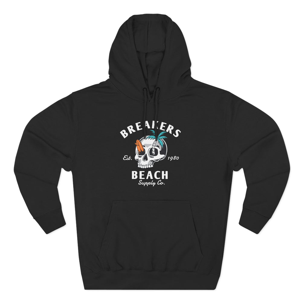 Skull Palm Hoodie — Tropical Skull Graphic Fleece Hoodie