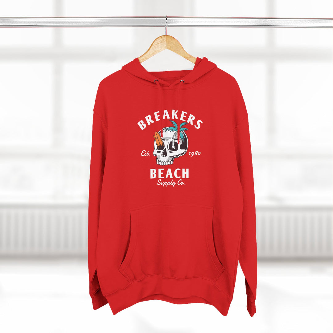 Skull Palm Hoodie — Tropical Skull Graphic Fleece Hoodie