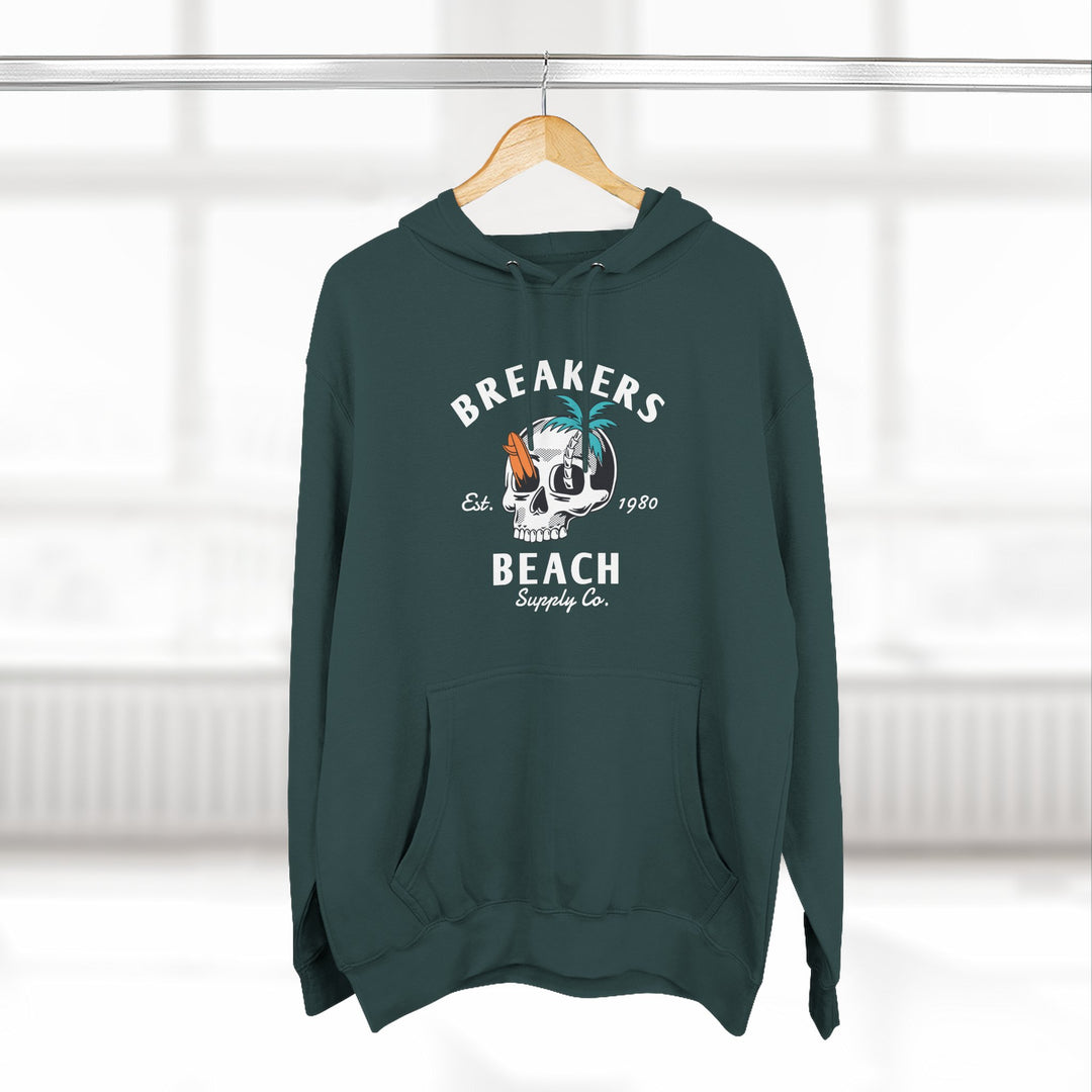 Skull Palm Hoodie — Tropical Skull Graphic Fleece Hoodie
