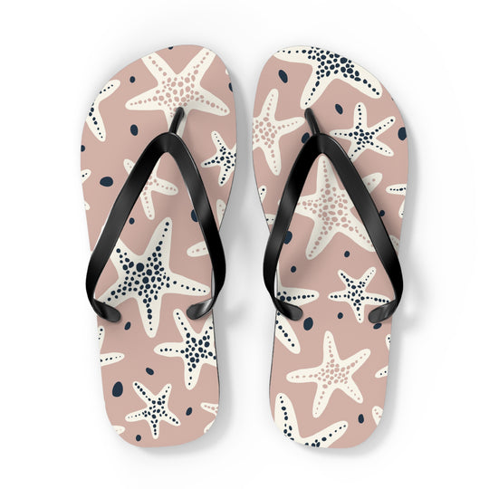 Pink Star Fish Flip Flops