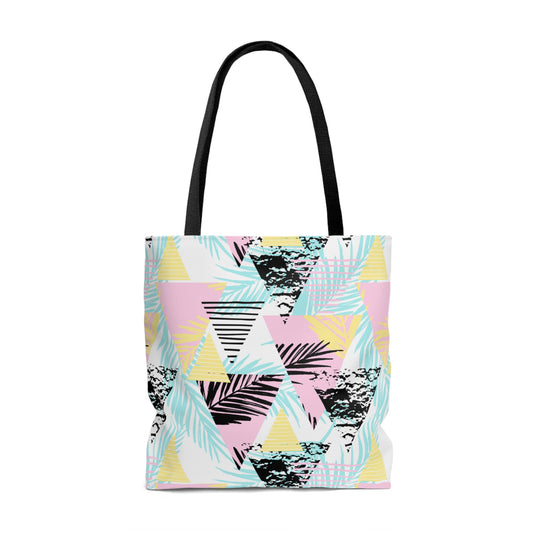 Geometric Palm Tote Bag