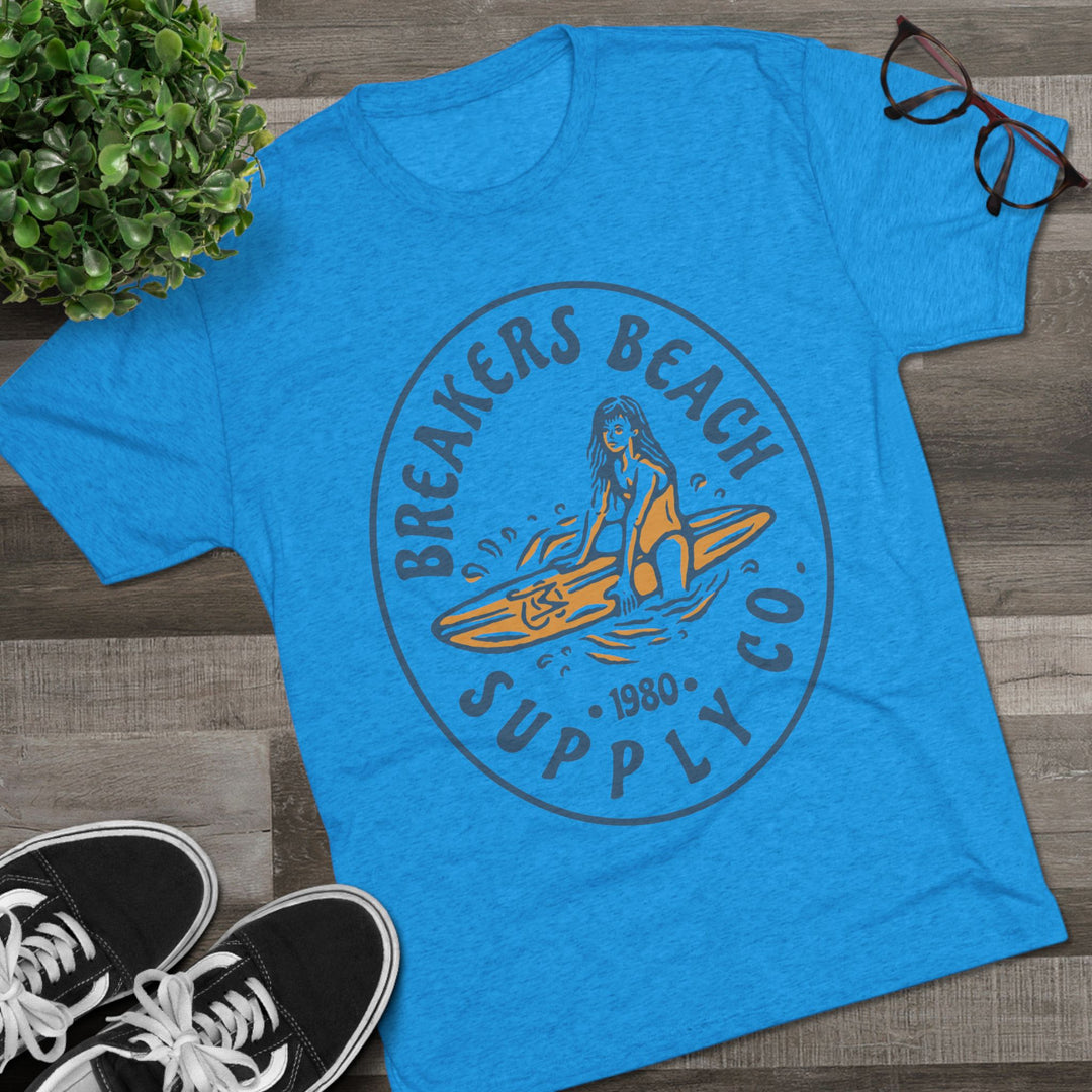 Breakers Beach Supply Co. Surf Tee — Vintage Surfer Graphic T-Shirt
