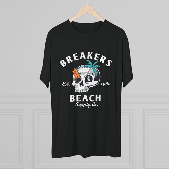Breakers Beach Skull Tee – Vintage Surf Palm Graphic Shirt